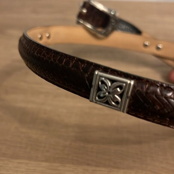 Brighton, mock crock brown, leather belts SZ L /34 - Picture 10 of 11